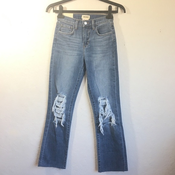 L’Agence Daria High Rise Crop Distressed Jean - Picture 6 of 15